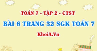 Bài 6 trang 32 SGK Toán 7 tập 2 Chân trời sáng tạo